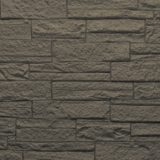 Pannello decorativo effetto pietra mattoni 3D set 12 pz 8,6 mt2 rivestimento murale in PU 120 x 60 x 2,5 Grigio Ardesia