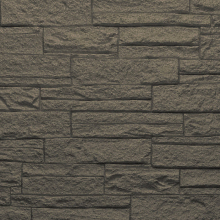 Pannello decorativo effetto pietra mattoni 3D set 12 pz 8,6 mt2 rivestimento murale in PU 120 x 60 x 2,5 Grigio Ardesia