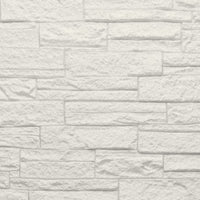 Pannello decorativo effetto pietra mattoni 3D set 12 pz 8,6 mt2 rivestimento murale in PU 120 x 60 x 2,5 Quarzite Bianco