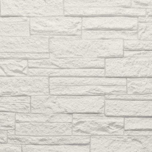 Pannello decorativo effetto pietra mattoni 3D set 12 pz 8,6 mt2 rivestimento murale in PU 120 x 60 x 2,5 Quarzite Bianco