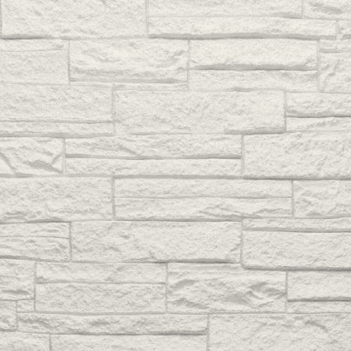 Pannello decorativo effetto pietra mattoni 3D set 12 pz 8,6 mt2 rivestimento murale in PU 120 x 60 x 2,5 Quarzite Bianco