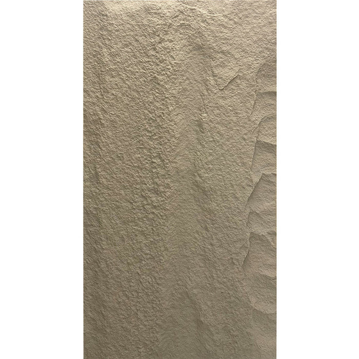 Pannello decorativo effetto roccia pietra 3D set 10 pz 7,2 mt2 rivestimento murale in PU 120 x 60 x 3 Grigio Cemento