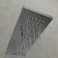 Pannello doccia 113x14cm in acciaio cromato a 3 funzioni con doccino e flessibile | Jog