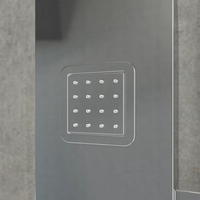 Pannello doccia 113x14cm in acciaio cromato a 3 funzioni con doccino e flessibile | Jog