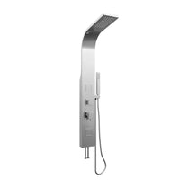 Pannello doccia 113x14cm in acciaio cromato a 3 funzioni con doccino e flessibile | Jog