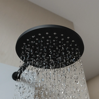 Pannello doccia 140x22cm in alluminio bianco e nero a 3 funzioni con doccino e flessible | Amur