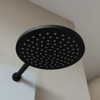 Pannello doccia 140x22cm in alluminio bianco e nero a 3 funzioni con doccino e flessible | Amur