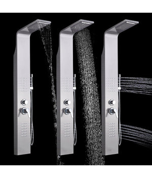 Pannello Doccia Colonna Cascata Pioggia Ugelli Idromassaggio Soffione Doccetta         