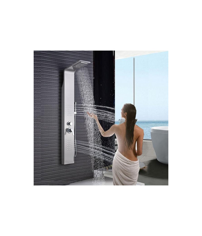 Pannello Doccia Colonna Cascata Pioggia Ugelli Idromassaggio Soffione Doccetta         