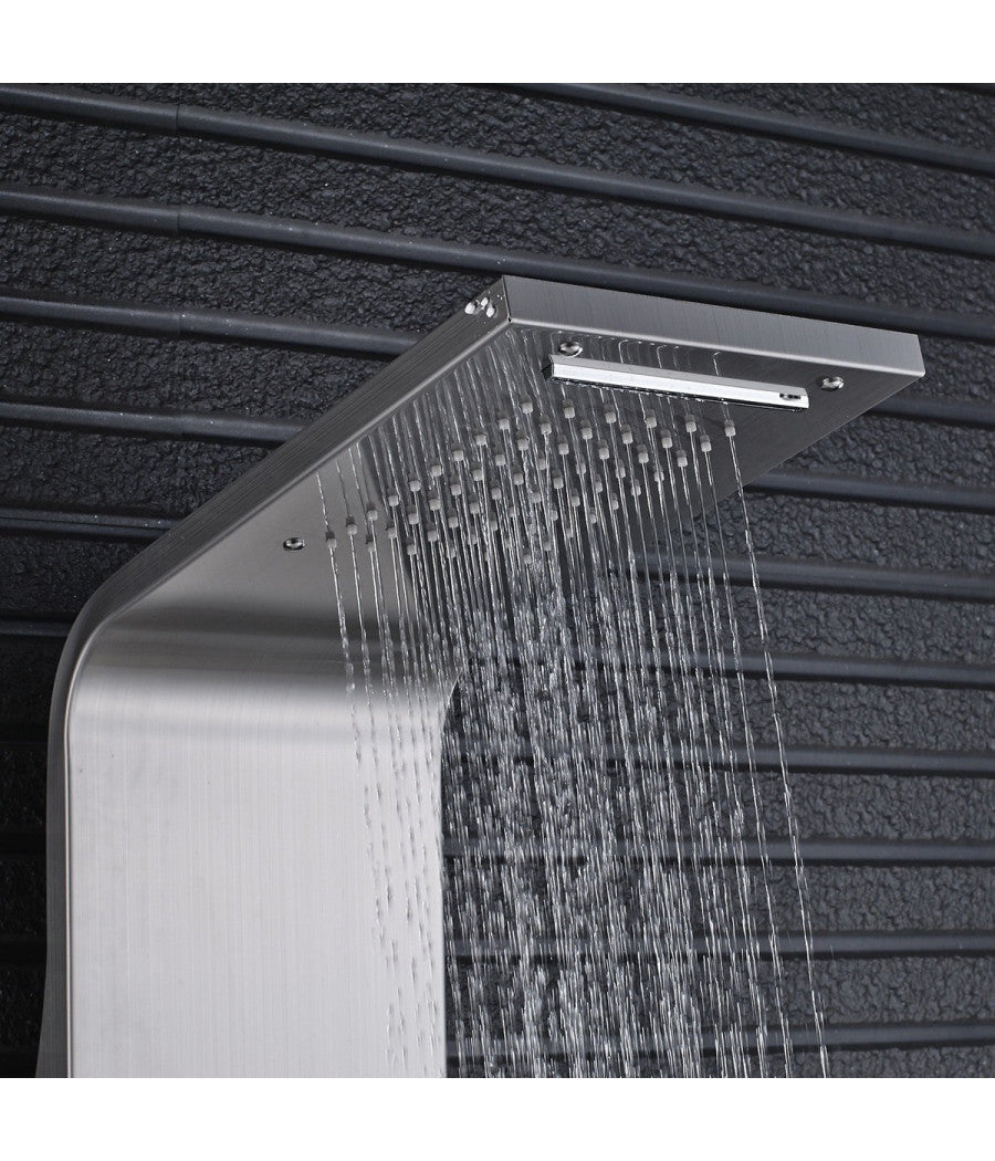 Pannello Doccia Colonna Cascata Pioggia Ugelli Idromassaggio Soffione Doccetta         