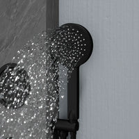 Pannello doccia 150x22cm in acciaio inox effetto cemento a 3 funzioni con doccino e flessibile | Bigar