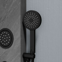 Pannello doccia 150x22cm in acciaio inox effetto cemento a 3 funzioni con doccino e flessibile | Bigar