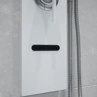 Pannello doccia in alluminio bianco opaco a 3 funzioni con doccino e flessibile | Nilo