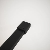 Doccia walk-in full frame 150 cm vetro cannettato profili neri | Rodi