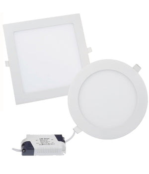 Pannello Faretto Tondo O Quadrato A Led Da 6 A 25 W Ad Incasso Luce Freddo Caldo         