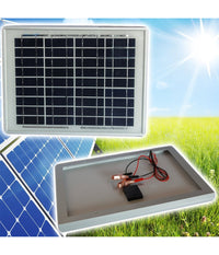 Pannello Fotovoltaico Solare Modulo 10w 10watt 12v Celle Silicio Pinze Batteria         