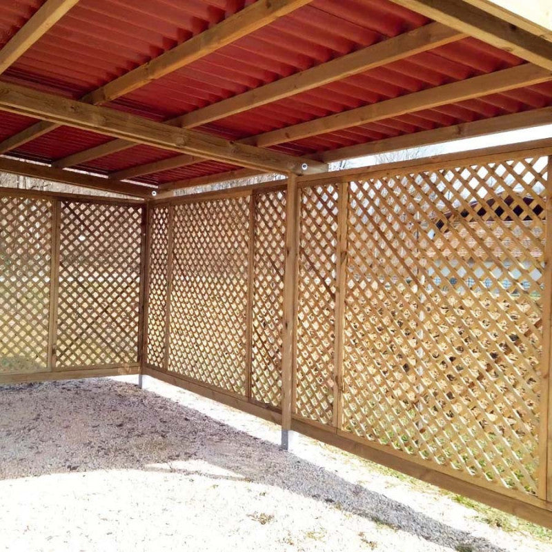 Pannello Grigliato da Giardino in Legno di Pino Impregnato Lasa 90 x 180 cm