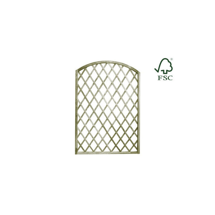 Pannello in legno impregnato ad arco 150x180 cm – Ideale per recinzioni decorative da giardino – Lasa