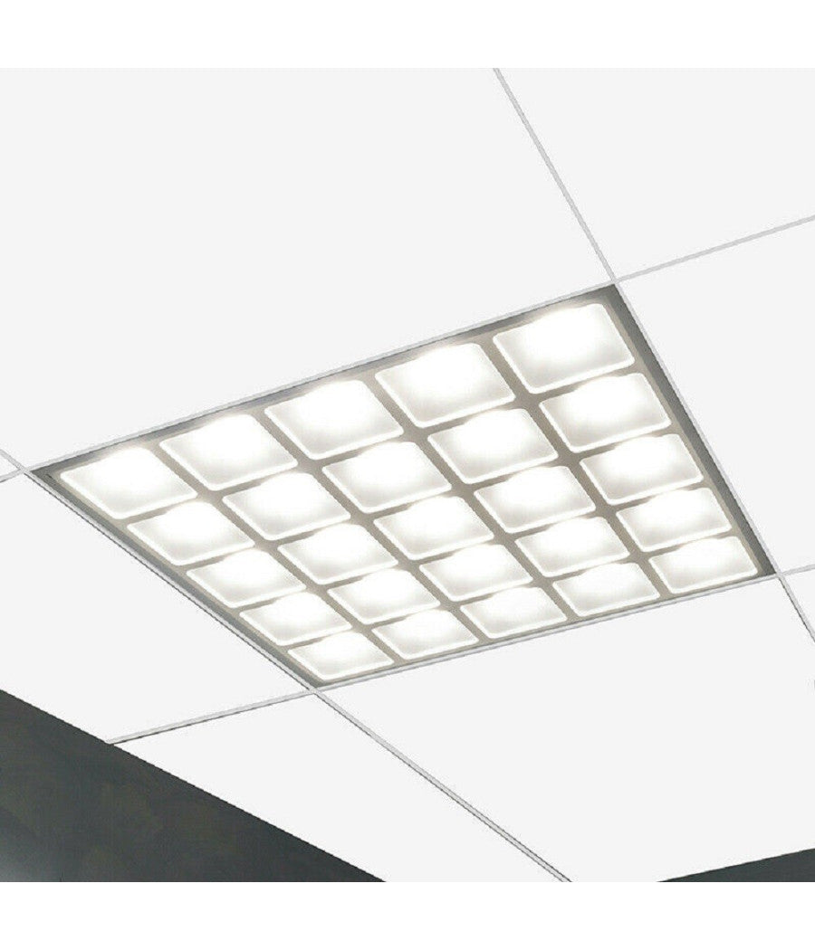 Pannello Incasso Griglia Led 55 W Plafoniera Slim Luce Fredda Naturale P595-q         