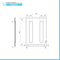 Pannello laterale 62x86 sagomato per vasca con apertura esterna dx e sx