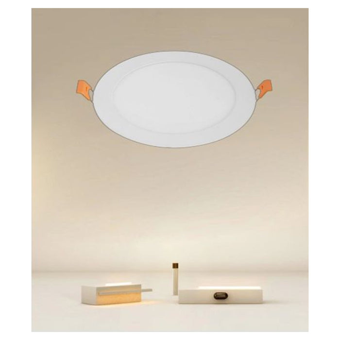 Trade Shop - Pannello Led 12 Watt Da Incasso Rotondo Bianco ø174mm Luce 3000k-6500k Ip20 00038         