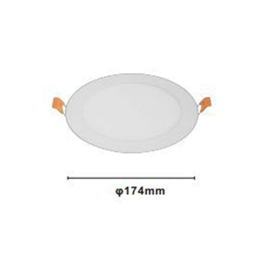 Trade Shop - Pannello Led 12 Watt Da Incasso Rotondo Bianco ø174mm Luce 3000k-6500k Ip20 00038         