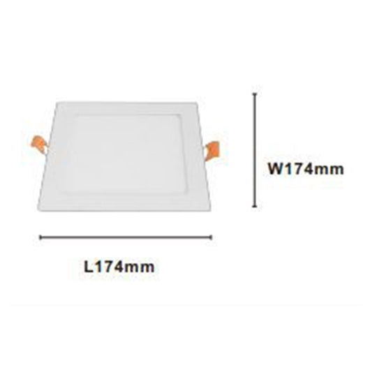 Trade Shop - Pannello Led 12watt Da Incasso Quadrato Bianco 174mm Luce 3000k-6500k Ip20 00090         