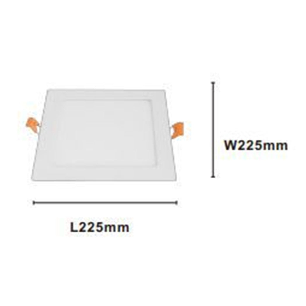 Trade Shop - Pannello Led 18 Watt Da Incasso Quadrato Bianco 225mm Luce 3000k-6500k Ip20 00106         
