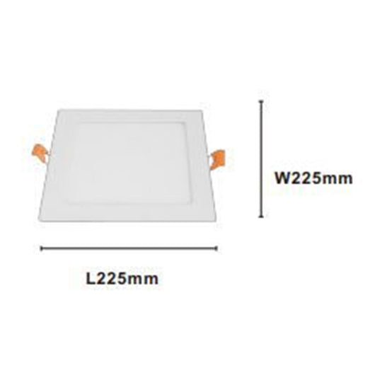 Trade Shop - Pannello Led 18 Watt Da Incasso Quadrato Bianco 225mm Luce 3000k-6500k Ip20 00106         