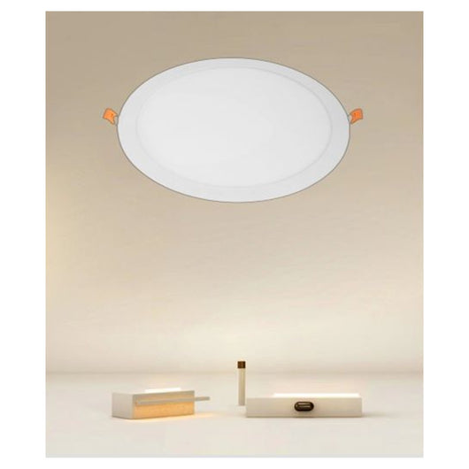 Trade Shop - Pannello Led 24 Watt Da Incasso Rotondo Bianco ø300mm Luce 3000k-6500k Ip20 00069         