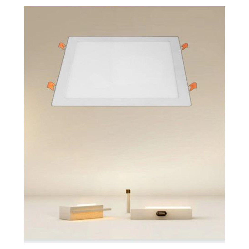Trade Shop - Pannello Led 24watt Da Incasso Quadrato Bianco 300mm Luce 3000k-6500k Ip20 00113         