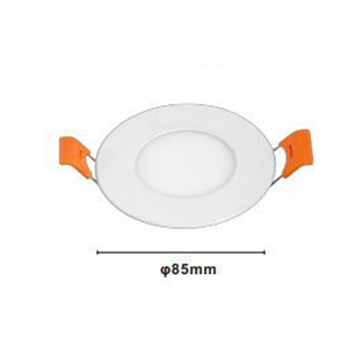 Trade Shop - Pannello Led 3 Watt Da Incasso Rotondo Bianco ø85mm Luce 3000k-6500k Ip20 00014         