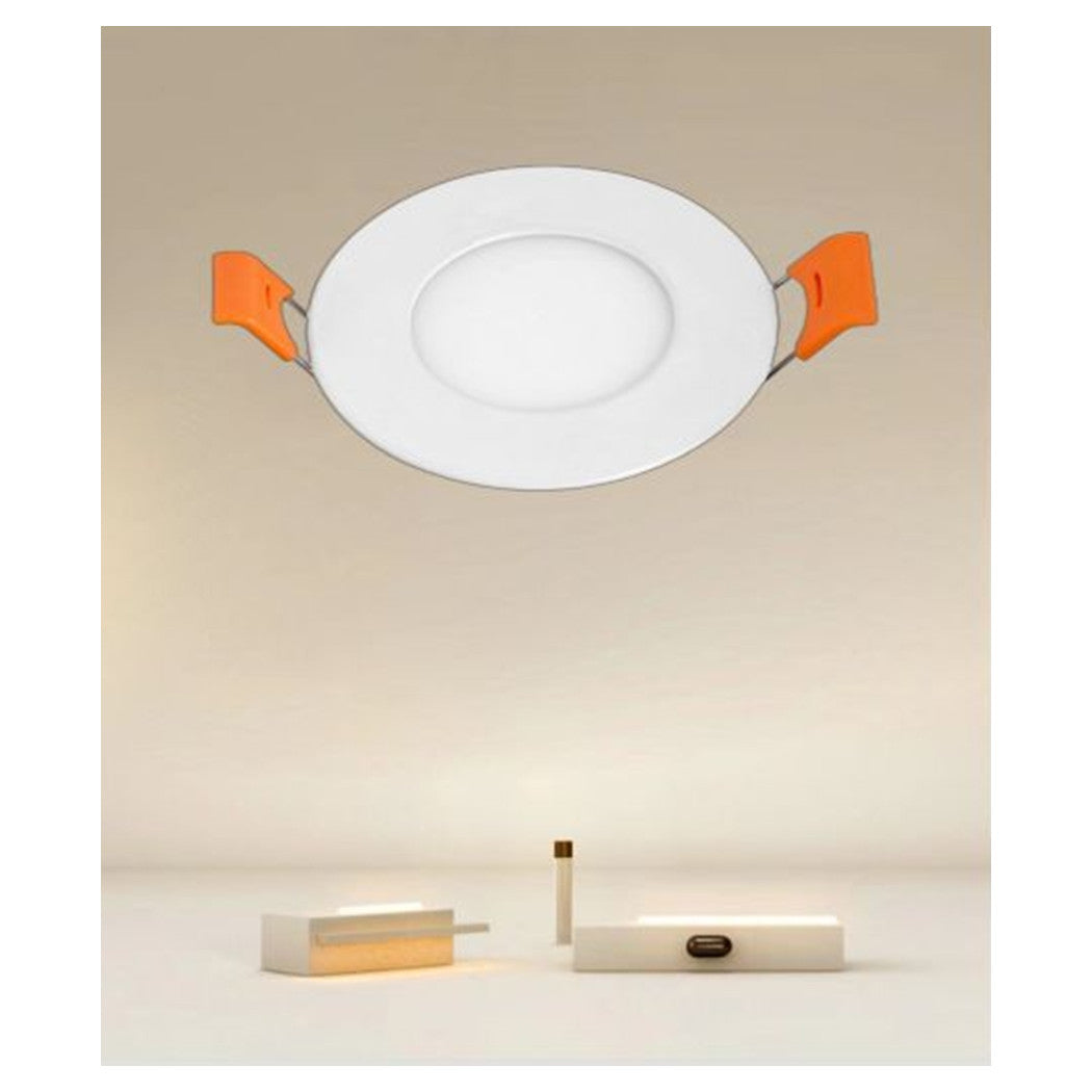 Trade Shop - Pannello Led 3 Watt Da Incasso Rotondo Bianco ø85mm Luce 3000k-6500k Ip20 00014         