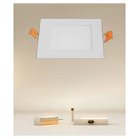 Trade Shop - Pannello Led 6 Watt Da Incasso Quadrato Bianco 120mm Luce 3000k-6500k Ip20 00083         