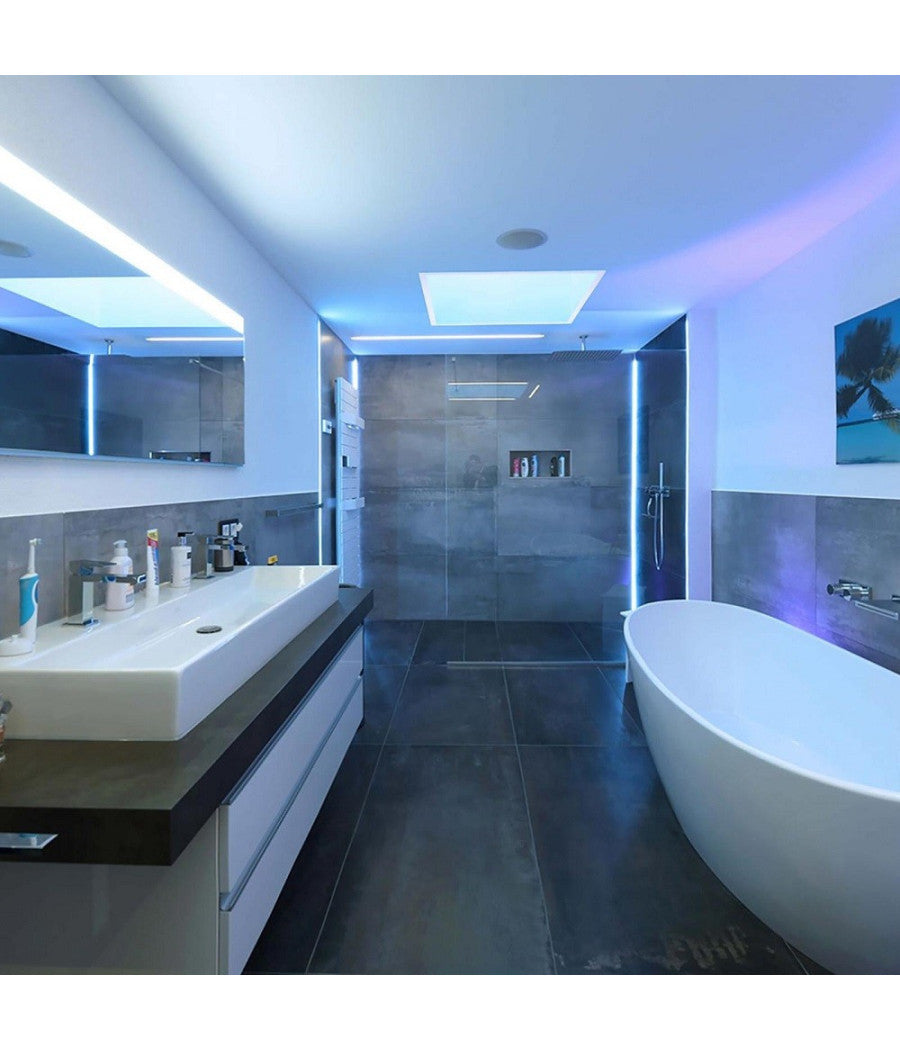 Pannello Led 94w Ultra Slim 24v Luce Rgb+3000k Rgbw Incasso 62x62cm Cromoterapia         