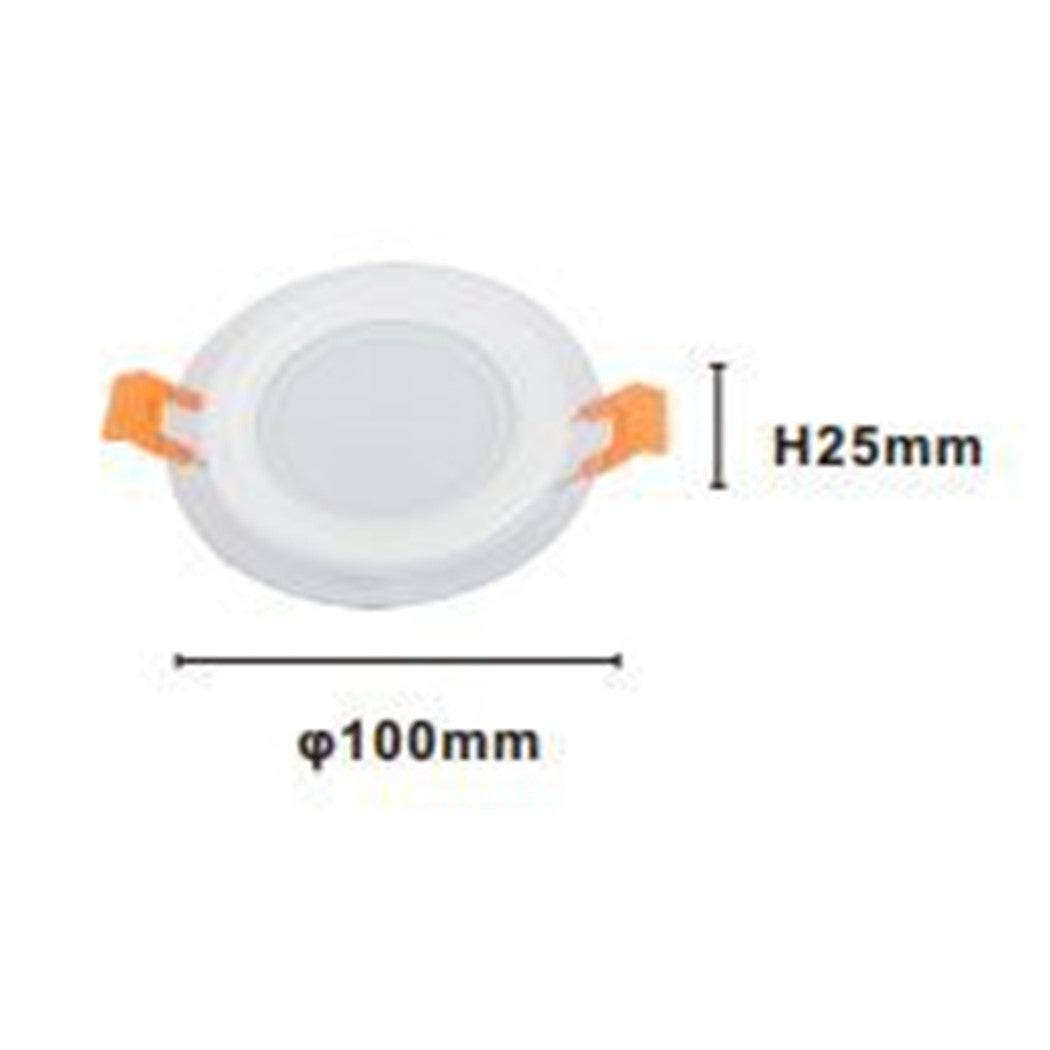 Trade Shop - Pannello Led Da Incasso Luce 3000k-6500k 6w Tondo Am-cr-6 Con Bordo Traparente 00625         