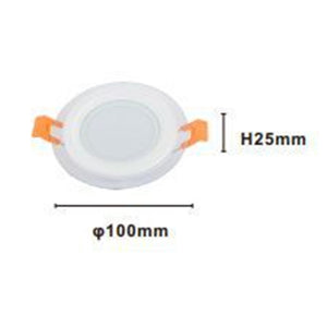 Trade Shop - Pannello Led Da Incasso Luce 3000k-6500k 6w Tondo Am-cr-6 Con Bordo Traparente 00625         