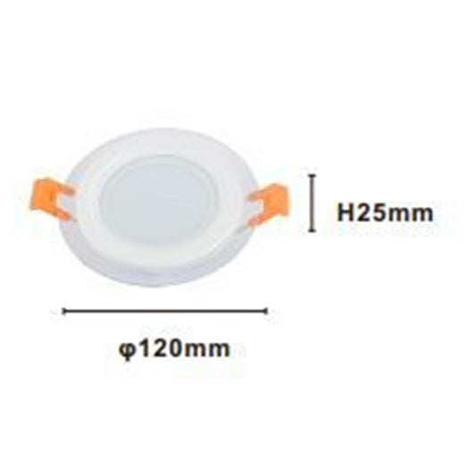 Trade Shop - Pannello Led Da Incasso Luce 3000k-6500k 9w Tondo Am-cr-9 Con Bordo Traparente 00632         