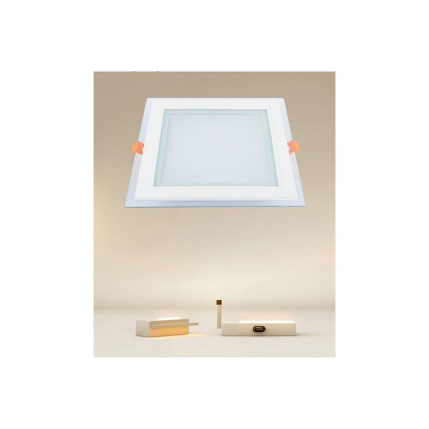 Trade Shop - Pannello Led Incasso Luce 3000k-6500k 18w Quadrato Am-cs-18 Con Bordo Traparente 00694         