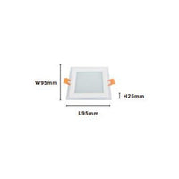 Trade Shop - Pannello Led Incasso Luce 3000k-6500k 9w Quadrato Am-cs-9 Con Bordo Traparente 00670         