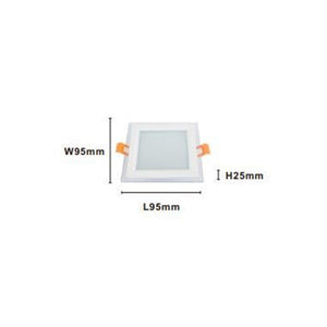 Trade Shop - Pannello Led Incasso Luce 3000k-6500k 9w Quadrato Am-cs-9 Con Bordo Traparente 00670         