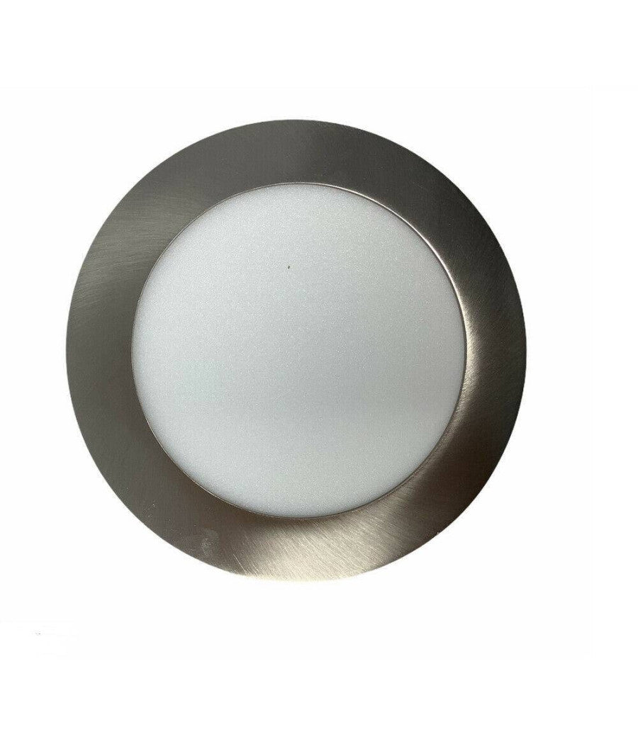 Pannello Led Incasso Silver Tondo Slim 12 W Luce 6500k 3000k 4000k P155a-a         