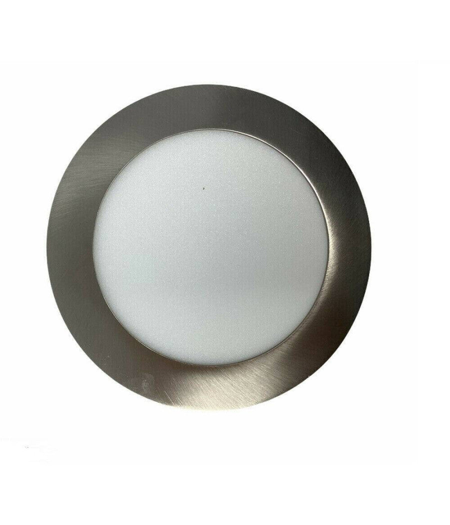 Pannello Led Incasso Silver Tondo Slim 6w P105aa Plafoniera Luce 6500k 3000k 4000k  -bianco Freddo      -