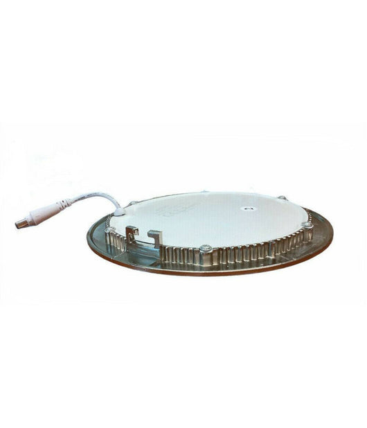 Pannello Led Incasso Silver Tondo Slim 6w P105aa Plafoniera Luce 6500k 3000k 4000k         