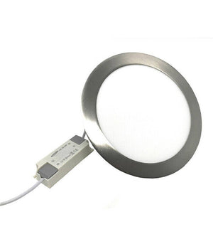Pannello Led Incasso Silver Tondo Slim 6w P105aa Plafoniera Luce 6500k 3000k 4000k         