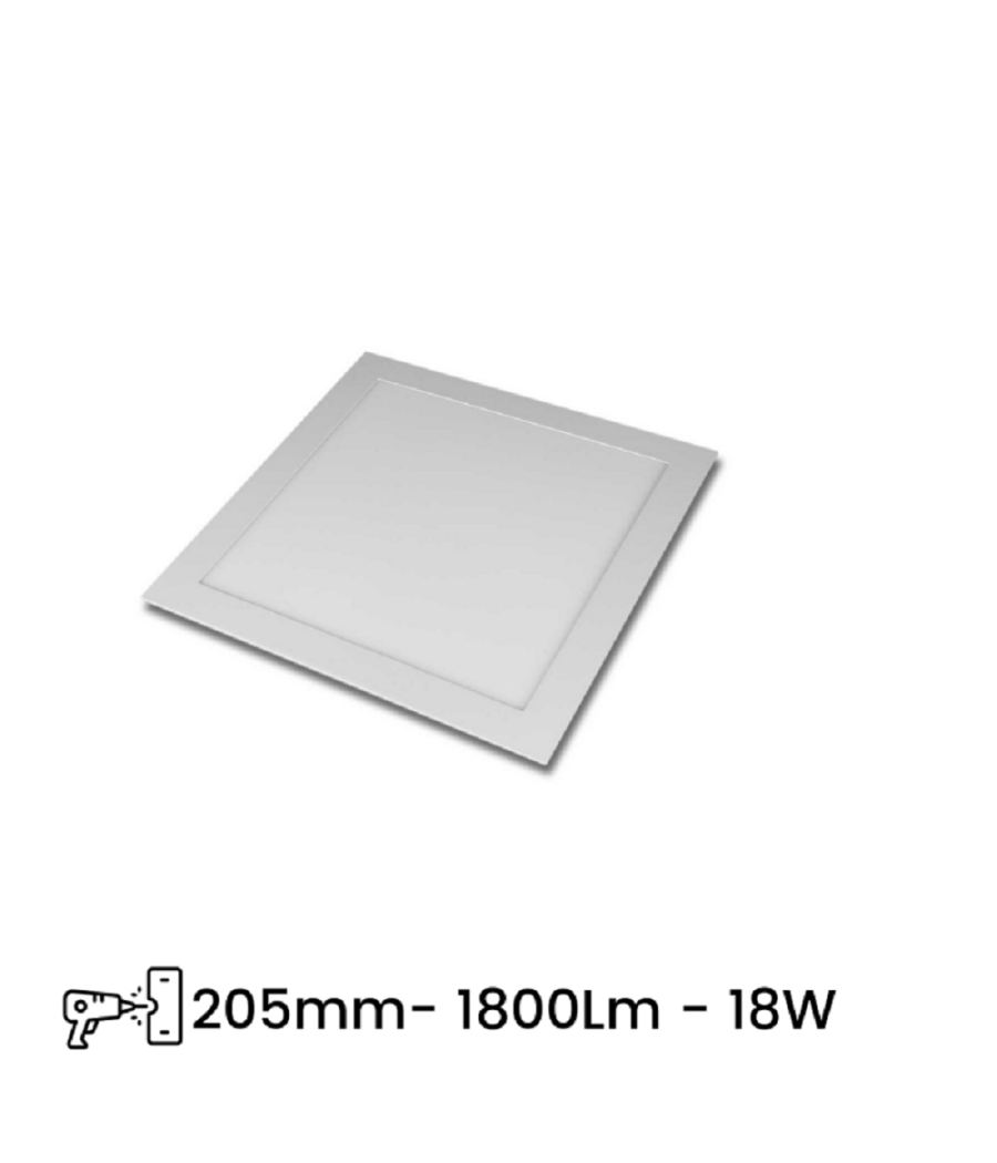 Pannello Led Slim 18w Incasso Quadrato In Pvc Luce Caldo Freddo Naturale P205aq         