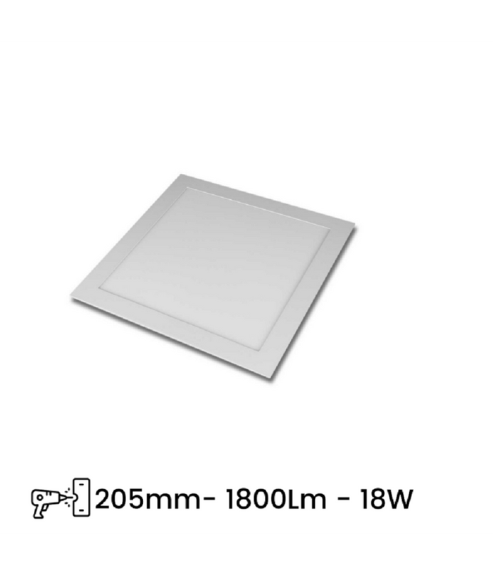 Pannello Led Slim 18w Incasso Quadrato In Pvc Luce Caldo Freddo Naturale P205aq         