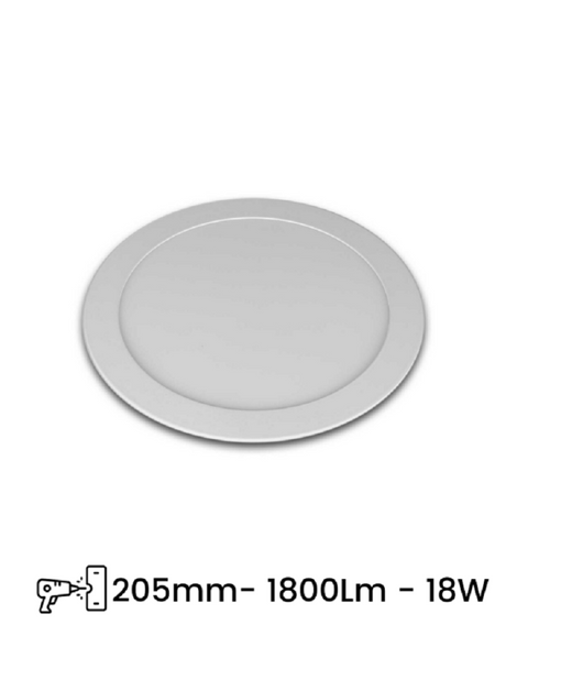 Pannello Led Slim 18 W Incasso Rotondo In Pvc Luce Caldo Freddo Naturale P205a-t         