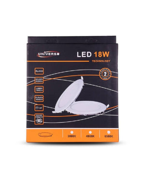 Pannello Led Slim 18 W Incasso Rotondo In Pvc Luce Caldo Freddo Naturale P205a-t  -bianco Caldo      -