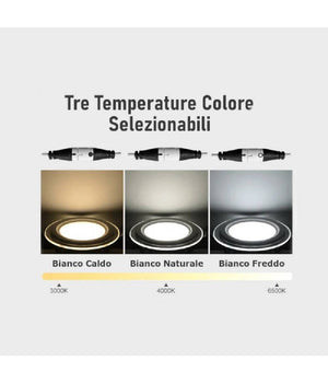 Pannello Led Slim Incasso Bordo In Vetro 18w Cct 3 Colorazione Di Luce P165e-t3c         